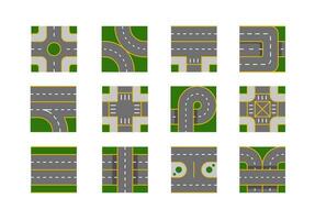 strada e autostrada icone impostato elementi vettore