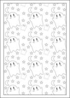 pagine da colorare di halloween stampabili pattern vettore