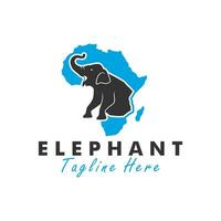 africano elefante illustrazione logo vettore