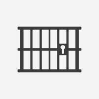 prigione prigione icona vettore. colpevole simbolo vettore