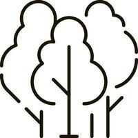 ambientale albero linea icona illustrazione vettore