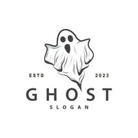 spaventoso volare fantasma logo semplice minimalista Vintage ▾ pauroso Halloween design vettore