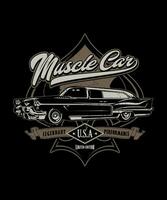 muscolo auto Vintage ▾ vettore illustrazione stile.