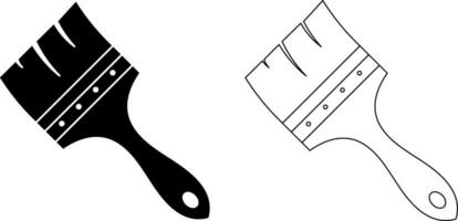 schema silhouette pennello icona impostato vettore