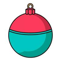 un' Natale palla vettore illustrazione isolato su un' bianca sfondo