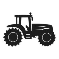 un' trattore vettore nero clipart isolato su un' bianca sfondo, un' azienda agricola trattore silhouette