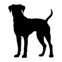 un' pauroso cane vettore silhouette isolato su un' bianca sfondo