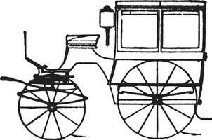 omnibus o barella, Vintage ▾ illustrazione. vettore