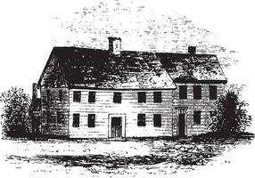 Buckley casa, vintage illustrazione vettore