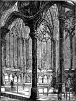 capitolo Casa di Westminster abbazia, Vintage ▾ illustrazione. vettore