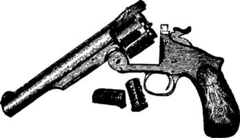 revolver, Vintage ▾ illustrazione. vettore