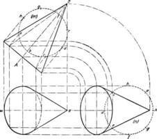 proiezione di cono Vintage ▾ illustrazione. vettore