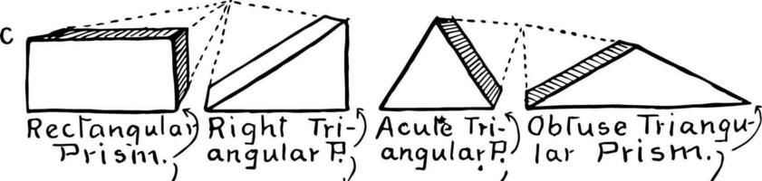 parallelo prismi Vintage ▾ illustrazione. vettore