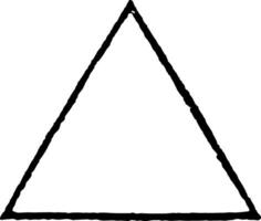 equilatero triangolo Vintage ▾ illustrazione. vettore
