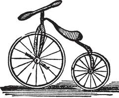 velocipede, Vintage ▾ illustrazione. vettore