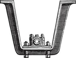 Visualizza di un' sedia con interno cuscinetto, Vintage ▾ incisione. vettore