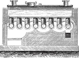 wolff caldaia, Vintage ▾ incisione. vettore