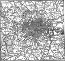 Londra e suo dintorni Vintage ▾ incisione vettore
