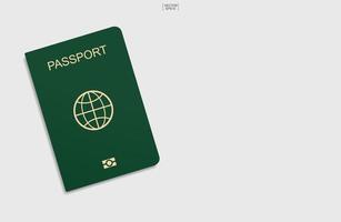 passaporto verde su sfondo bianco. vettore. vettore