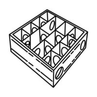 divertente labirinto di criceto in legno icona. scarabocchiare lo stile dell'icona disegnato a mano o contorno vettore