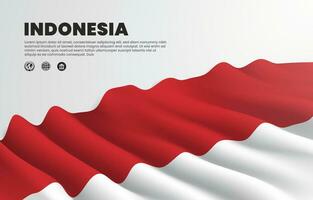 ondulato indonesiano bandiera per design ornamento vettore illustrazione