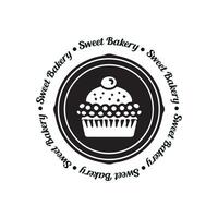 dolce Cupcake logo per qualunque attività commerciale particolarmente per pasticceria, forno, torta negozio, bar vettore