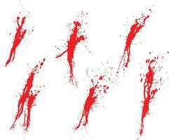 sanguinoso schizzare rosso sangue dipingere isolato sfondo vettore