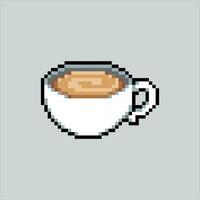 pixel arte illustrazione boccale di caffè. pixelated tazza. caffè boccale pixelated per il pixel arte gioco e icona per sito web e video gioco. vecchio scuola retrò. vettore