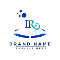 lettera hr blu professionale logo per tutti tipi di attività commerciale vettore