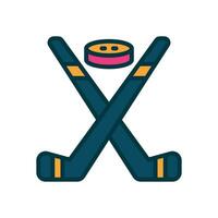 hockey icona. vettore pieno colore icona per il tuo sito web, mobile, presentazione, e logo design.