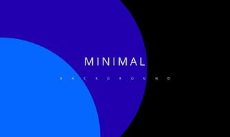 minimalista blu cerchio forma sfondo design vettore