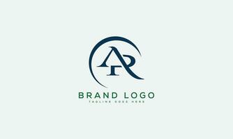 lettera ar logo design vettore modello design per marca.