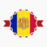 creativo andorra bandiera emblema distintivo vettore