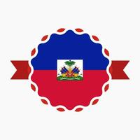 creativo Haiti bandiera emblema distintivo vettore