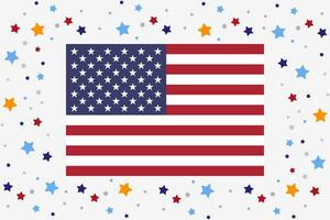 Stati Uniti d'America bandiera indipendenza giorno celebrazione con stelle vettore