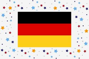Germania bandiera indipendenza giorno celebrazione con stelle vettore
