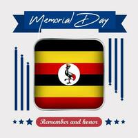 Uganda memoriale giorno vettore illustrazione