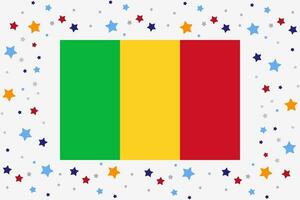 mali bandiera indipendenza giorno celebrazione con stelle vettore