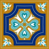 Piastrelle azulejo portoghesi. Patte senza cuciture splendide blu e bianche. vettore