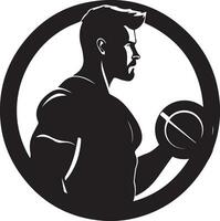 bodybuilding logo vettore silhouette illustrazione 16