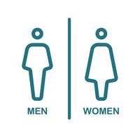 toilette maschio e femmina cartello su bianca sfondo vettore