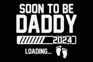 presto per essere papà est 2024 nuovo papà gravidanza Il padre di giorno camicia design vettore