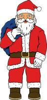 gratuito divertente Santa Claus personaggio illustrazione vettore