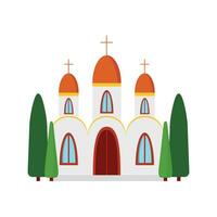 cattolico Chiesa piatto design vettore illustrazione. piatto cattolico tempio icona isolato