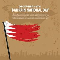 vettore bahrain nazionale giorno nel dicembre 16, manifesto o bandiera festeggiare indipendenza