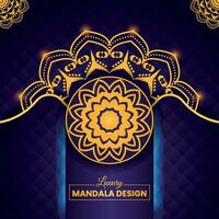 design di mandala di lusso vettore