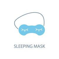 dormire maschera concetto linea icona. semplice elemento illustrazione. dormire maschera concetto schema simbolo design. vettore