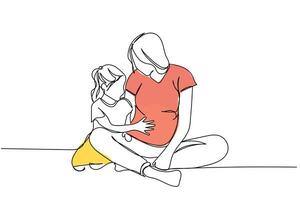 gravidanza e suo gestione concetto arte. salutare gravidanza vettore