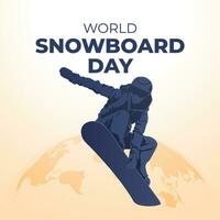 mondo Snowboard giorno design modello bene per celebrazione utilizzo. Snowboard vettore design. vettore eps 10. bandiera modello.