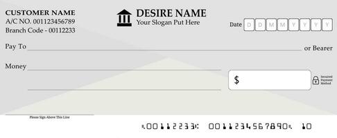 un' vuoto libretto degli assegni con un' bianca e grigio sfondo, un' banca dai un'occhiata pagina con falso informazione vettore